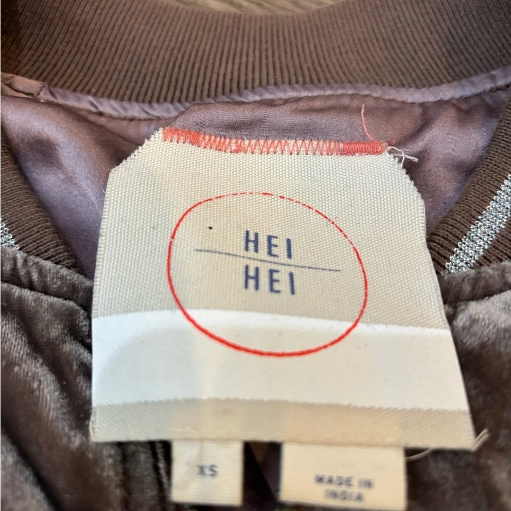 Anthropologie Hei Hei West End Velvet Bomber Jacket - Picture 3 of 5